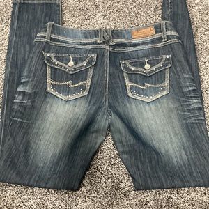 Almost famous dark denim jeans